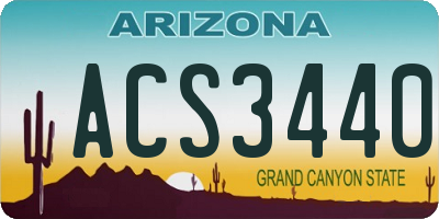 AZ license plate ACS3440
