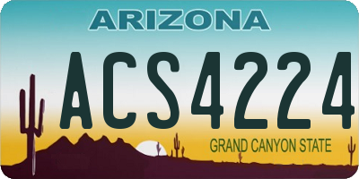 AZ license plate ACS4224