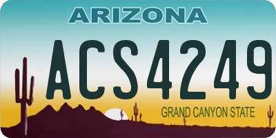 AZ license plate ACS4249