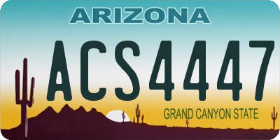 AZ license plate ACS4447