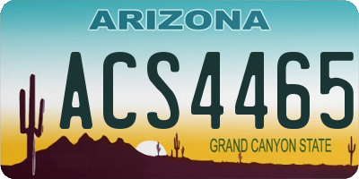 AZ license plate ACS4465