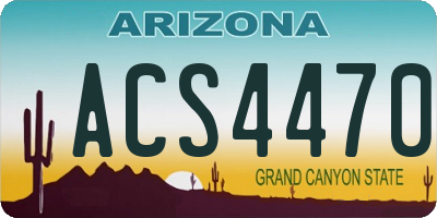 AZ license plate ACS4470