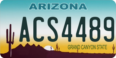 AZ license plate ACS4489