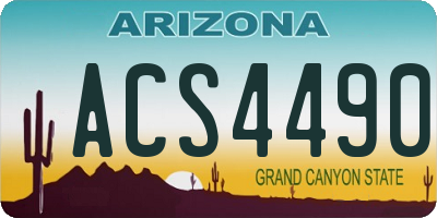 AZ license plate ACS4490