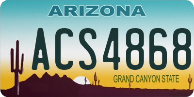 AZ license plate ACS4868
