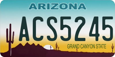 AZ license plate ACS5245