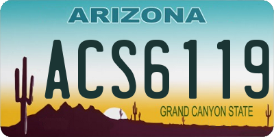 AZ license plate ACS6119