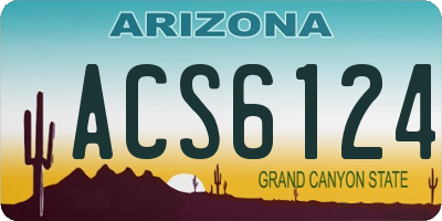 AZ license plate ACS6124