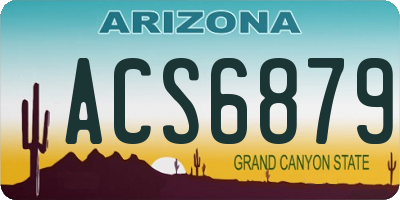AZ license plate ACS6879