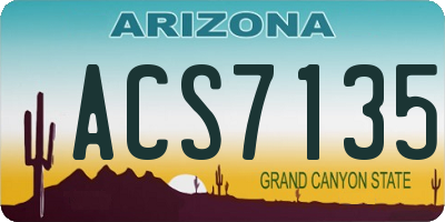 AZ license plate ACS7135