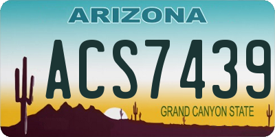 AZ license plate ACS7439