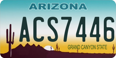 AZ license plate ACS7446