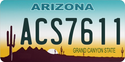 AZ license plate ACS7611