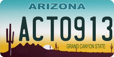 AZ license plate ACT0913
