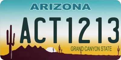 AZ license plate ACT1213
