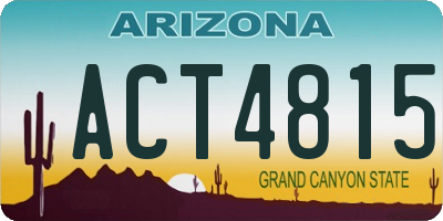 AZ license plate ACT4815