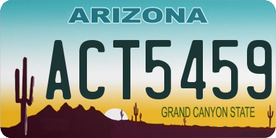 AZ license plate ACT5459