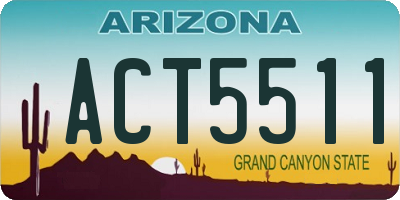 AZ license plate ACT5511