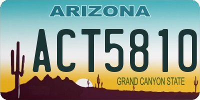 AZ license plate ACT5810