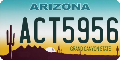 AZ license plate ACT5956