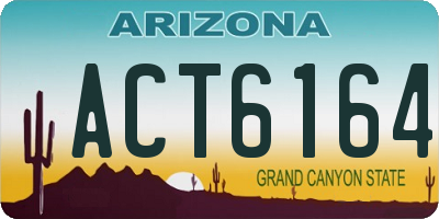 AZ license plate ACT6164