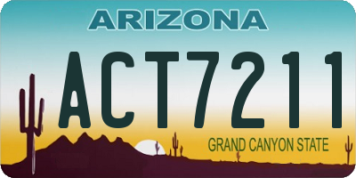 AZ license plate ACT7211
