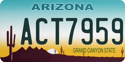 AZ license plate ACT7959
