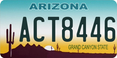 AZ license plate ACT8446