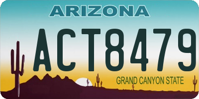 AZ license plate ACT8479