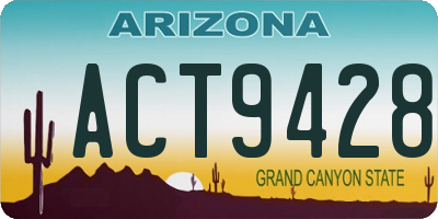 AZ license plate ACT9428