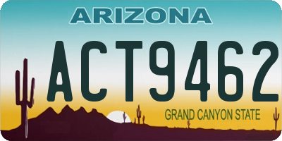 AZ license plate ACT9462