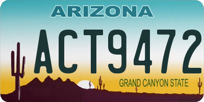 AZ license plate ACT9472