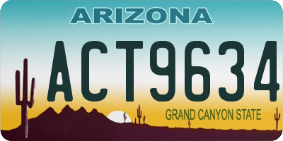 AZ license plate ACT9634