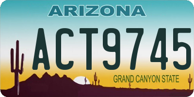 AZ license plate ACT9745