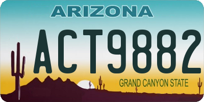 AZ license plate ACT9882
