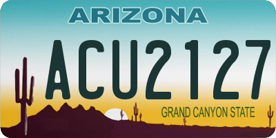 AZ license plate ACU2127