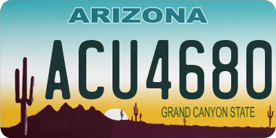 AZ license plate ACU4680