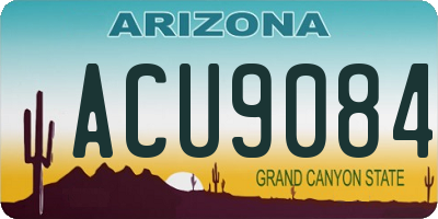 AZ license plate ACU9084