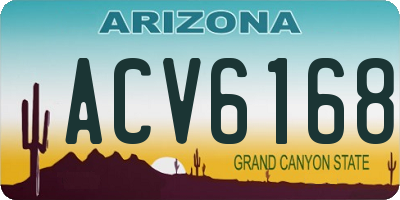 AZ license plate ACV6168