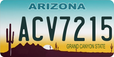 AZ license plate ACV7215