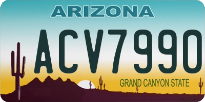 AZ license plate ACV7990