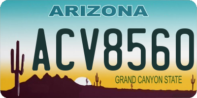AZ license plate ACV8560