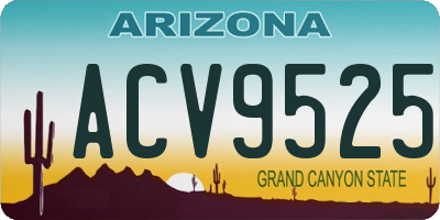 AZ license plate ACV9525
