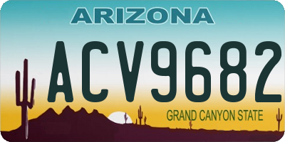 AZ license plate ACV9682