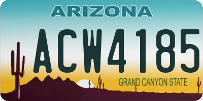 AZ license plate ACW4185