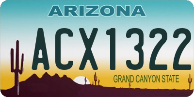 AZ license plate ACX1322