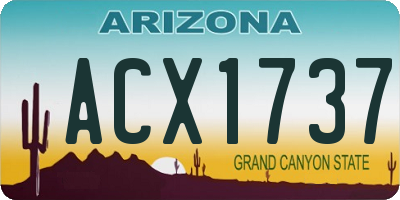 AZ license plate ACX1737