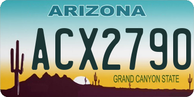 AZ license plate ACX2790