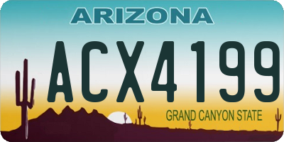 AZ license plate ACX4199