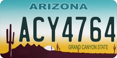 AZ license plate ACY4764